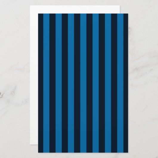Papeterie Bleu Vertical Stripes Arrière - plan Personnaliser (Devant / Derrière)