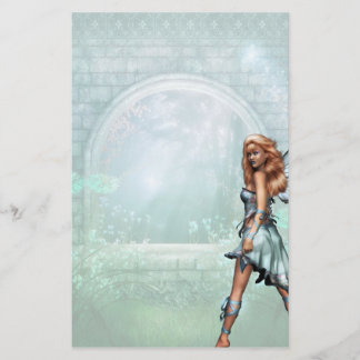 Papeterie bleue de fée de papillon