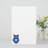 Papeterie bleue de hibou de crâne de sucre (Debout devant)