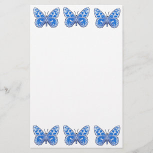 Papeterie bleue de papillon