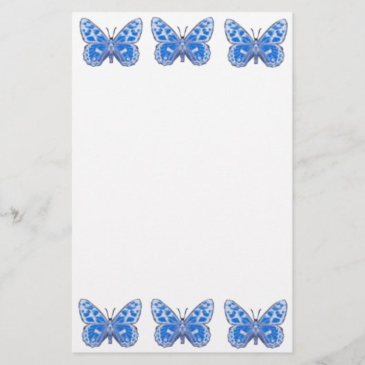 Papeterie bleue de papillon (Devant)