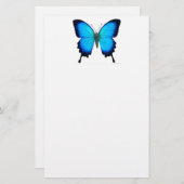 Papeterie bleue de papillon de Papilio Ulysse (Devant / Derrière)