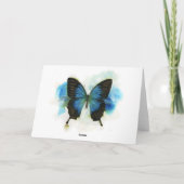 Papeterie bleue de voyage de fève de papillon (Dos)