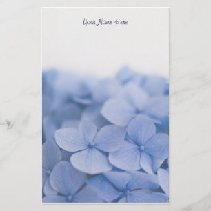 Papeterie bleue d'hortensia