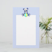 Papeterie bleue d'ours de nounours (Debout devant)