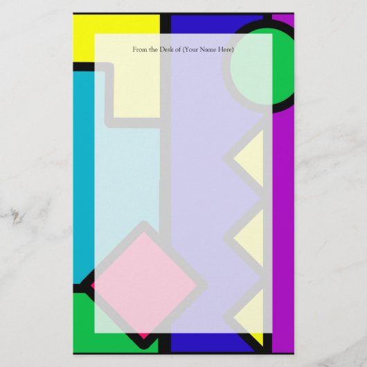 Papeterie Bloc de couleur rétro des années 80 (Devant)