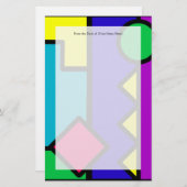 Papeterie Bloc de couleur rétro des années 80 (Devant / Derrière)