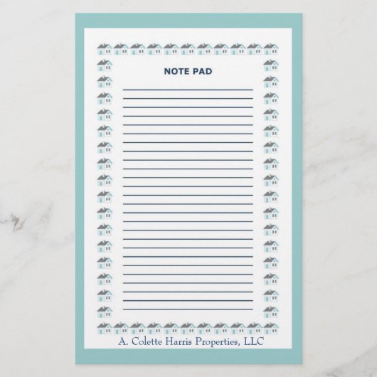 Papeterie Bloc-notes - Conception 5 (Devant)