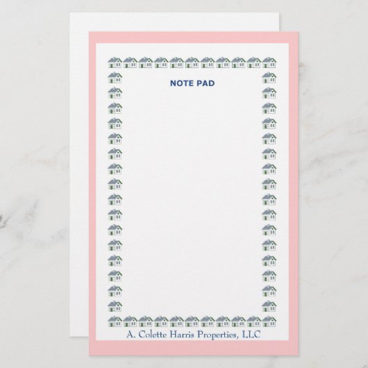 Papeterie Bloc-notes - Conception 8 (Devant / Derrière)