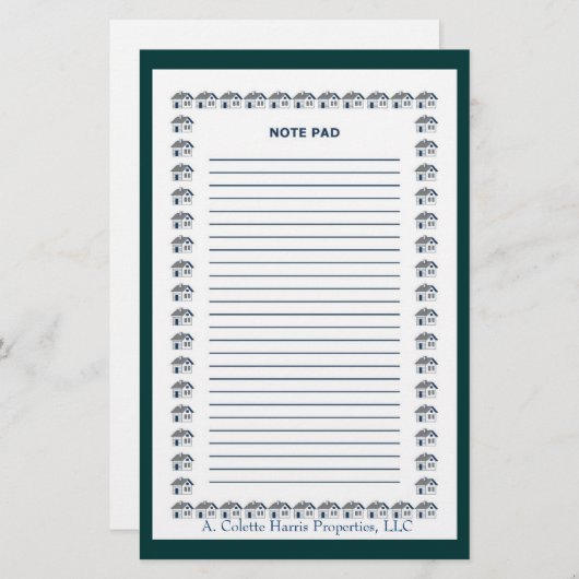 Papeterie Bloc-notes - Conception 9 (Devant / Derrière)