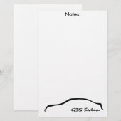 Papeterie Bloc-notes de la berline G35/bloc-notes (Devant / Derrière)