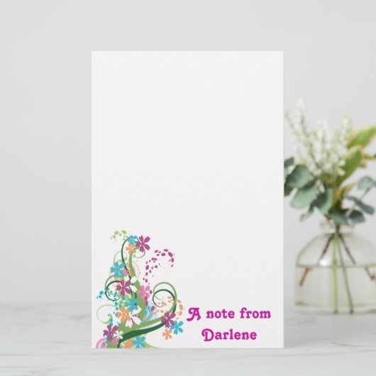 Papeterie Bloc - notes floral moderne (Debout devant)