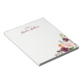 Papeterie Bloc-Notes Personnalisé Fleur de Bourgog (Incliné)