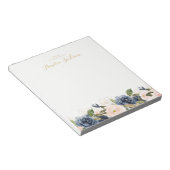 Papeterie Bloc-Notes Personnalisé Fleurs Rose Pâle (Incliné)