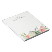 Papeterie Bloc-Notes Personnalisé Fleurs Roses (Incliné)