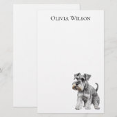 Papeterie Bloc-notes personnalisé schnauzer miniature (Devant / Derrière)