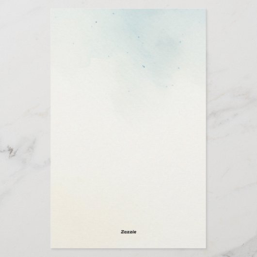 Papeterie Bloc-notes pour pins d'hiver bleu clair (Dos)