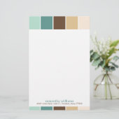 Papeterie Blocs de couleur vert et Brown moderne (Debout devant)