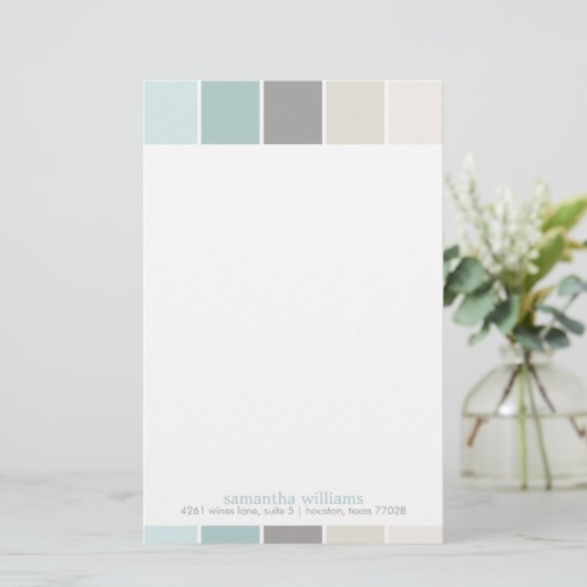 Papeterie Blocs de couleurs modernes gris et bleu (Debout devant)