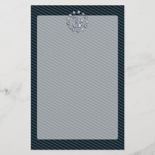 Papeterie Blue Chrome Comme Yacht Drapeau Automotive Grille (Devant)