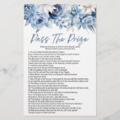 Papeterie Blue Floral Pass Le jeu de Fête des mariées du pri (Devant)