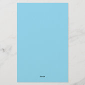 Papeterie Blue Modern Elegant Plain Simple Professional Name (Dos)
