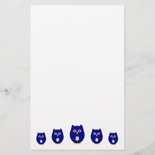 Papeterie Blue Owl Design (Dos)