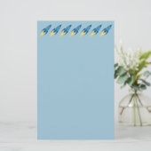 Papeterie Blue Rocket Ship Outer Space Boy Kids mignonne Mod (Debout devant)