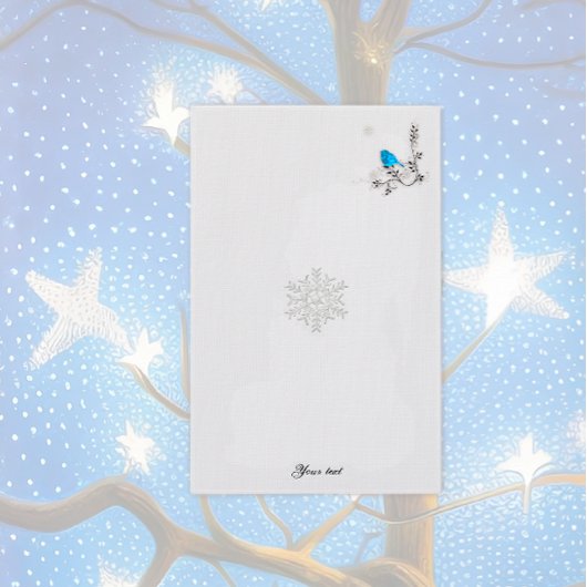 Papeterie Bluebird et Snowflakes
