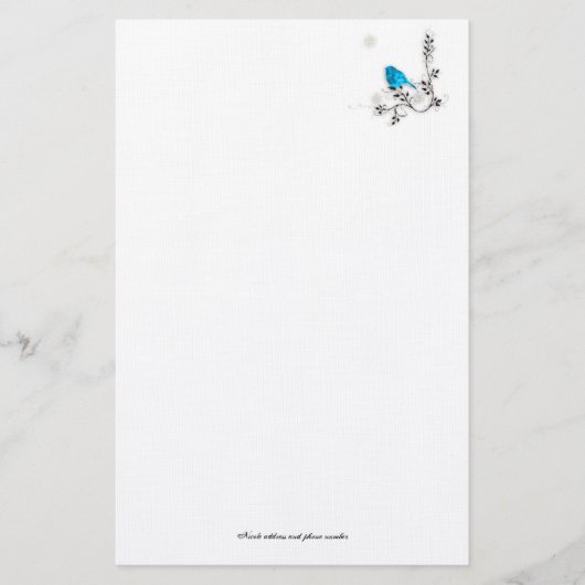 Papeterie Bluebird et Snowflakes (Devant)