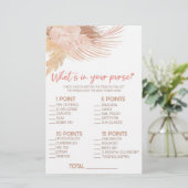 Papeterie Boho Pink What's In Purse Fête des mariées Jeu (Debout devant)