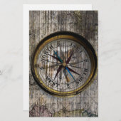 Papeterie Bois de compas vintage (Devant / Derrière)