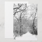 Papeterie Bois d'hiver froid (Devant / Derrière)