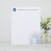 Papeterie boîte-cadeau bleue de Noël (Debout devant)