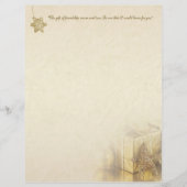 Papeterie Boîte-Cadeau Or de Noël (Devant)