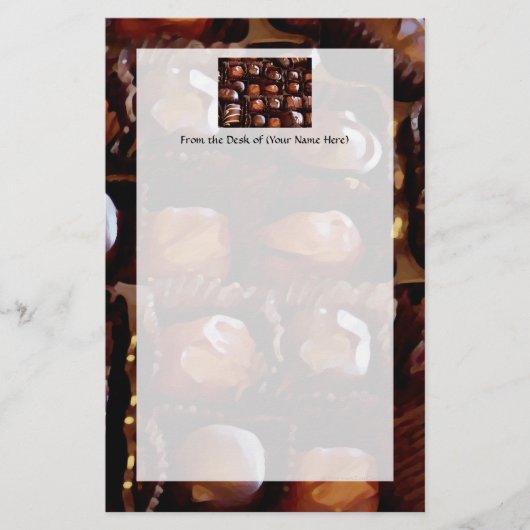 Papeterie Boîte de chocolats, bonbons au chocolat à (Devant)