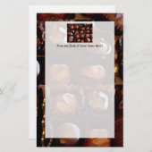 Papeterie Boîte de chocolats, bonbons au chocolat à (Devant / Derrière)