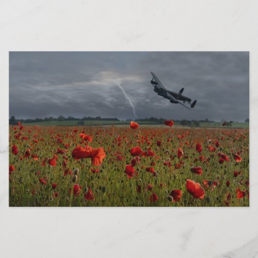 Papeterie Bombe De Lancaster Sur Un Champ De Populations (Devant)