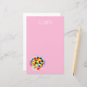 Papeterie Bonbons amusants jelly beans aquarelle