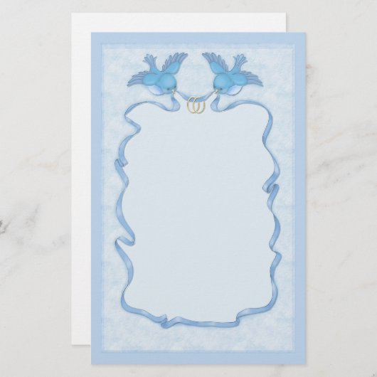 Papeterie Bonheur des oiseaux bleus (Devant / Derrière)