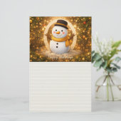 Papeterie Bonhomme de neige (Debout devant)