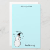 Papeterie bonhomme de neige extrêmement grossier (Devant / Derrière)