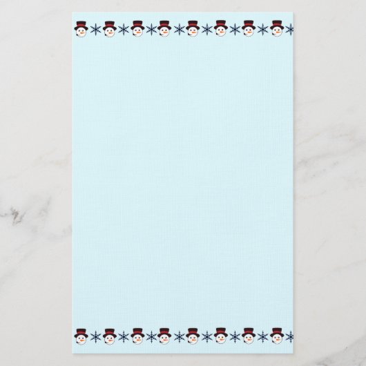 Papeterie Bonhommes de neige (Devant)