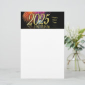 Papeterie Bonne année 2025 Gold Fireworks (Debout devant)