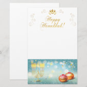 Papeterie Bonne décoration festive du Festival d'Hanoukka (Devant / Derrière)