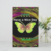 Papeterie Bonne journée : Belle infinité papillons art (Debout devant)