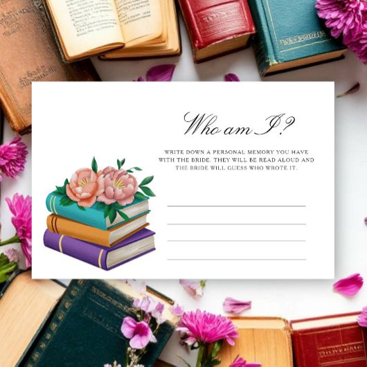 Papeterie Books - Who am I bridal shower game
