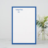 Papeterie Bordure bleue Personnalisé Couleur Planificateur À (Debout devant)