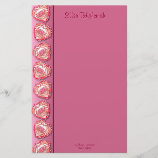 Papeterie Bordure cardiaque tachée (Devant)