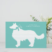 Papeterie Bordure Collie Chien Chien Chien Puppy (Debout devant)